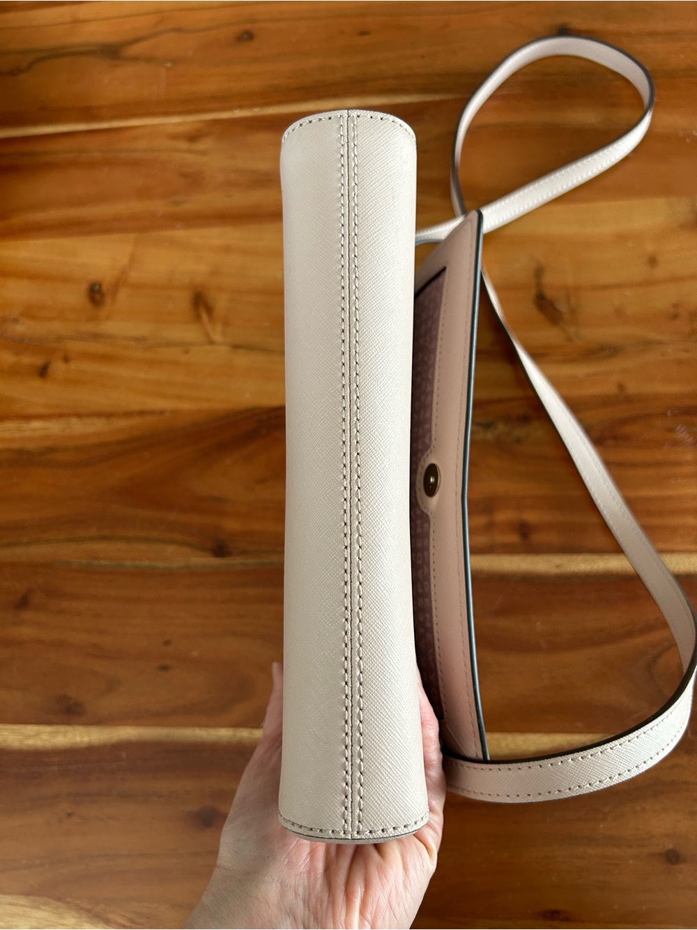 Kate Spade Light Baby Pink Leather Crossbody Chic Flap Closure Shoulder Bag - Picture 9 of 10